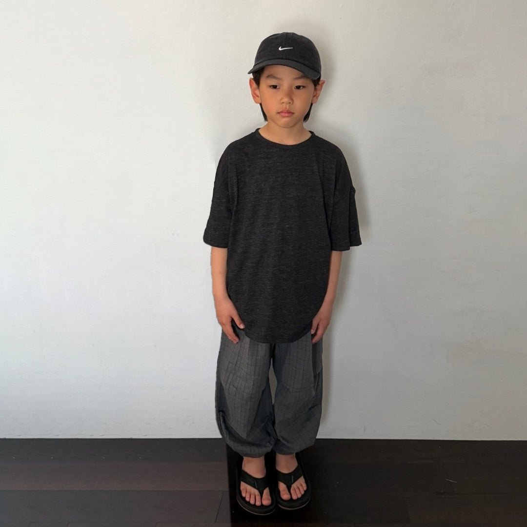 Toddler SS26 Slit Hem Loose Fit Short Sleeve Top (3 - 7y) - 3 Colors - AT NOON STORE