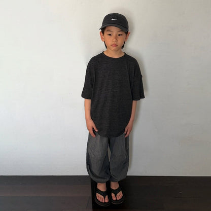 Toddler SS26 Slit Hem Loose Fit Short Sleeve Top (3 - 7y) - 3 Colors - AT NOON STORE