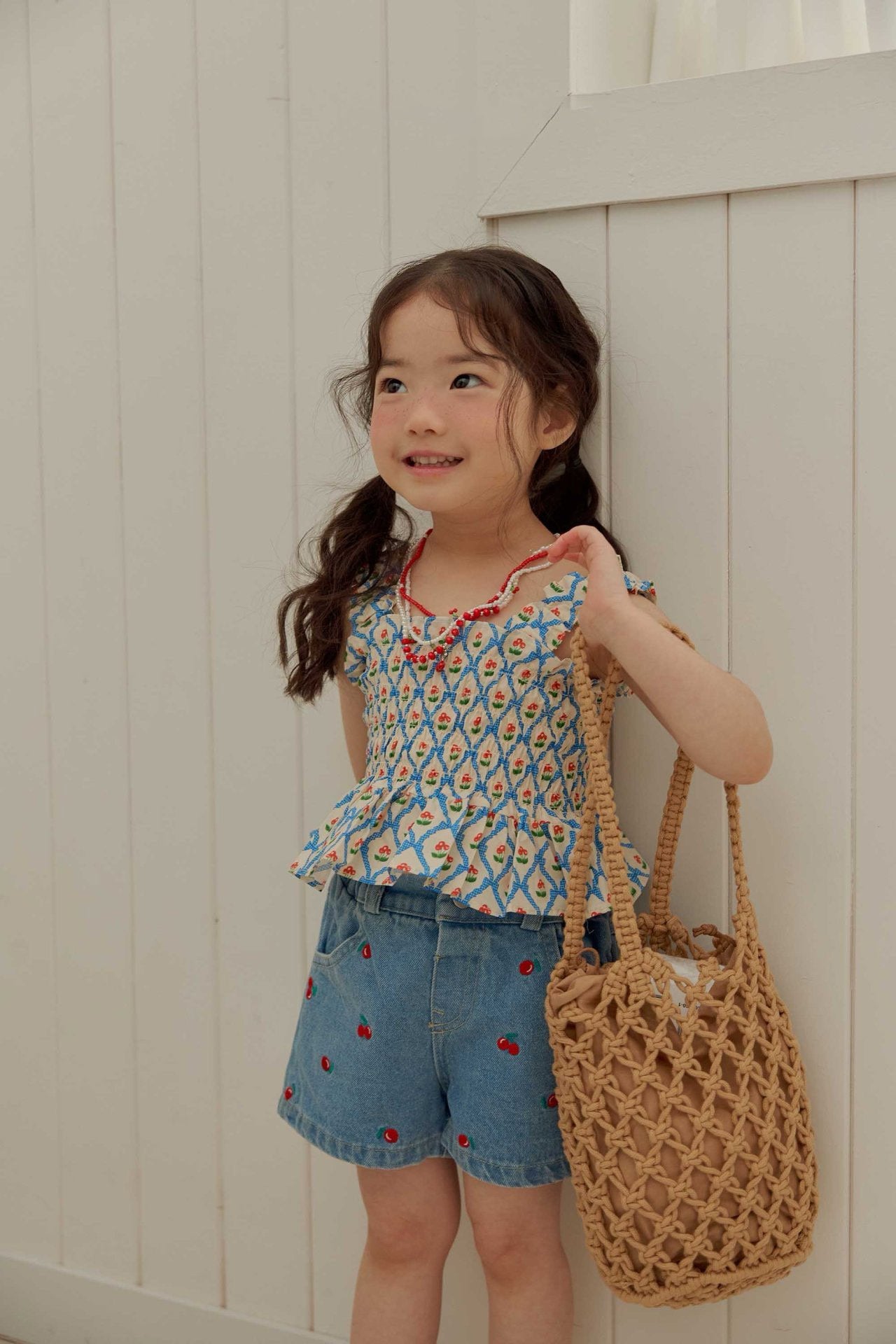 Toddler SS26 Smocked Peplum Top (1 - 5y) - Blue - AT NOON STORE