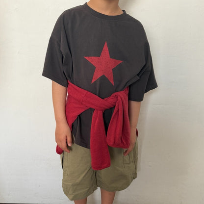 Toddler SS26 Star Print Loose Fit Short Sleeve Top (3 - 7y) - 3 Colors - AT NOON STORE