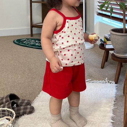 Toddler SS26 Star Tank Top (1 - 6y) - Red - AT NOON STORE