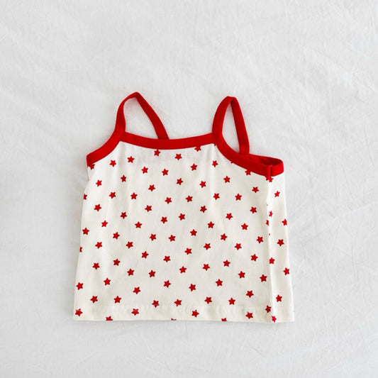 Toddler SS26 Star Tank Top (1 - 6y) - Red - AT NOON STORE