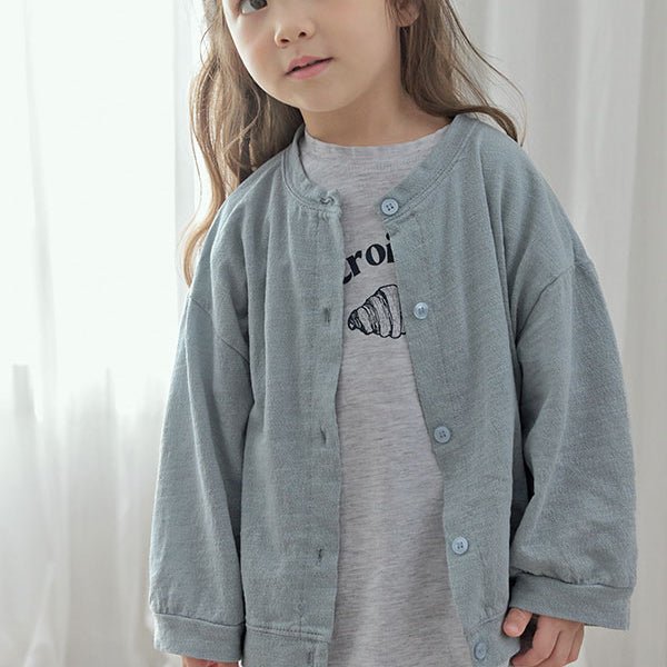 Toddler SS26 Stella Cotton Crepe Long Sleeve Cardigan (1 - 7y) - 2 Colors - AT NOON STORE