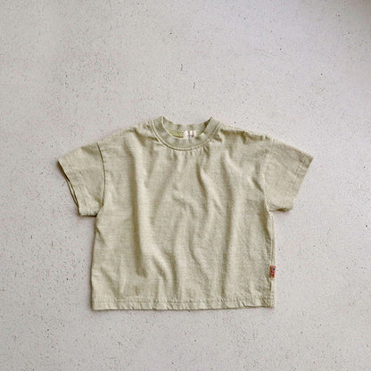Toddler SS26 Stella Pigment Dyed Short Sleeve Top (1 - 9y) - 3 Colors - AT NOON STORE