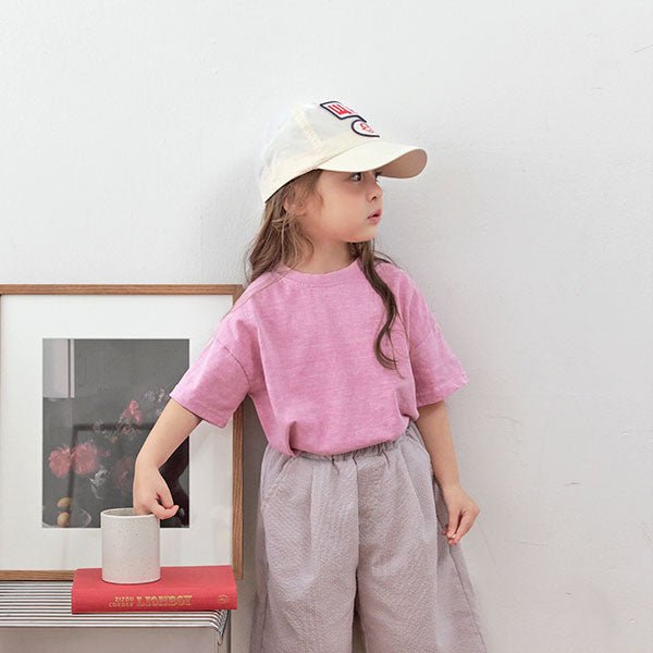 Toddler SS26 Stella Pigment Dyed Short Sleeve Top (1 - 9y) - 3 Colors - AT NOON STORE