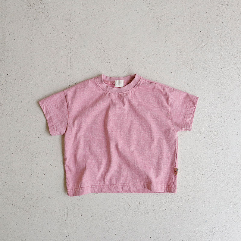 Toddler SS26 Stella Pigment Dyed Short Sleeve Top (1 - 9y) - 3 Colors - AT NOON STORE