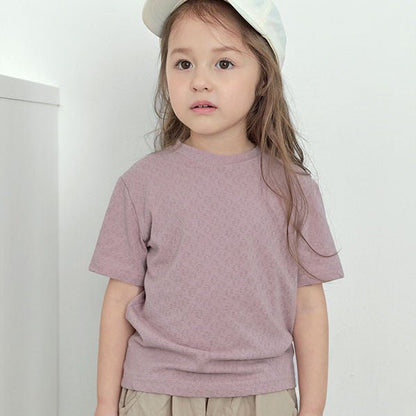 Toddler SS26 Stella Pointelle Short Sleeve Top (1 - 7y) - 3 Colors - AT NOON STORE