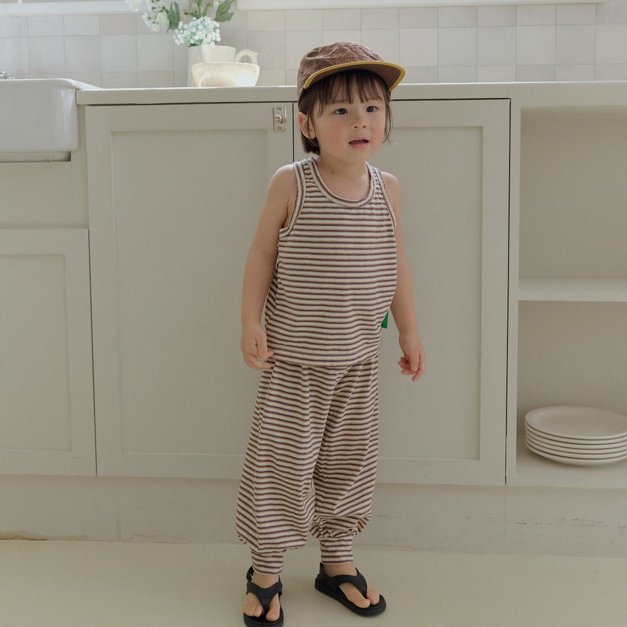 Toddler SS26 Stripe Aladdin Pants (2 - 7y) - 2 Colors - AT NOON STORE