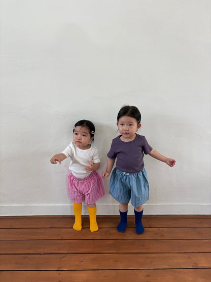 Toddler SS26 Stripe Cotton Shorts (1 - 7y) - 2 Colors kids outfit