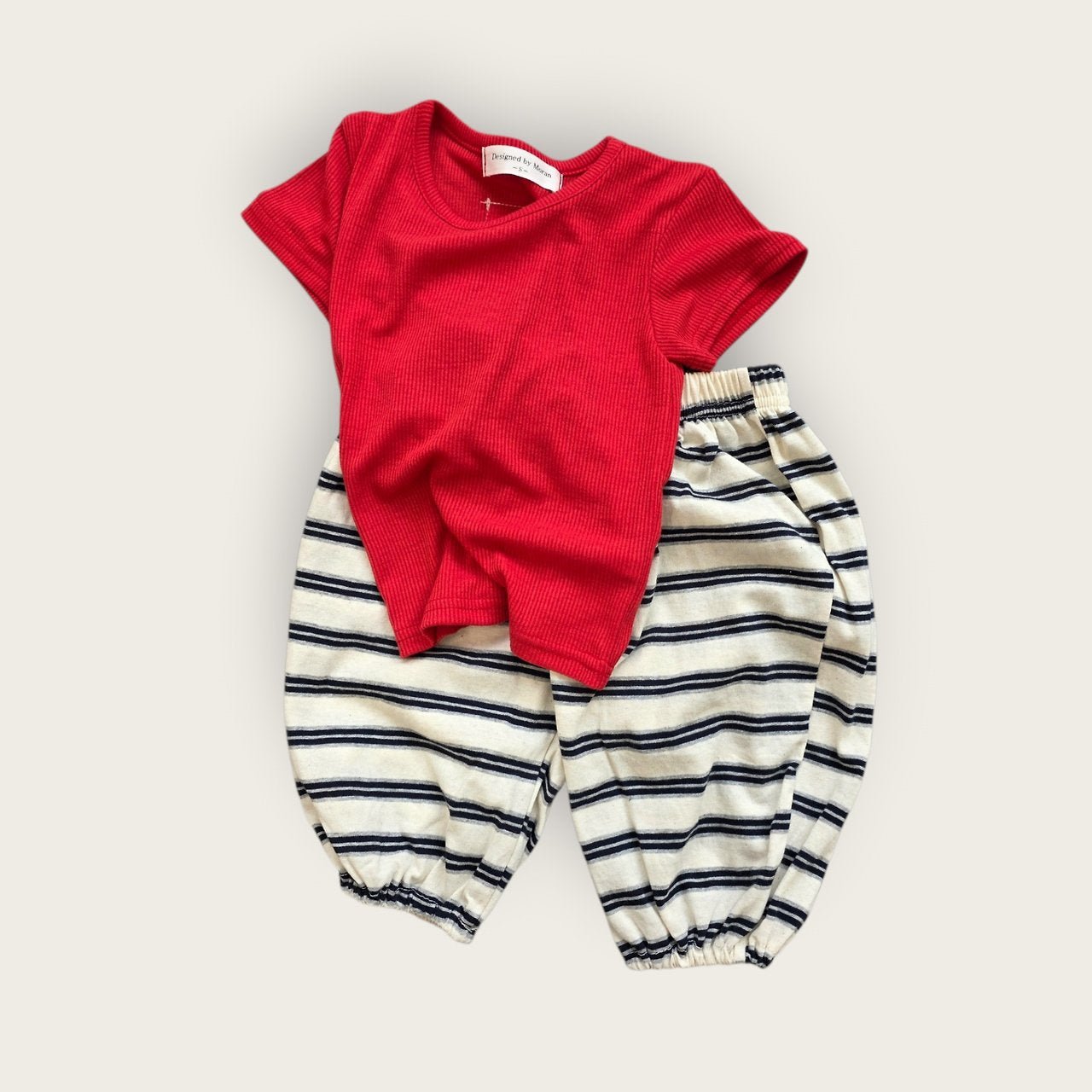 Toddler SS26 Stripe Cropped Jogger Pants (1 - 6y) - 3 Colors - AT NOON STORE