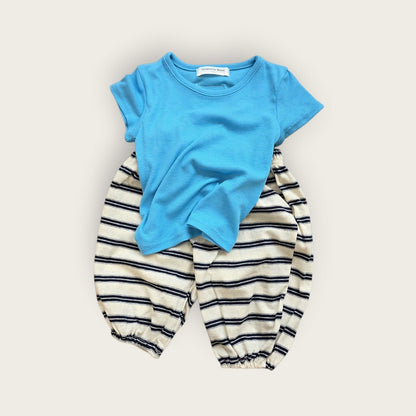 Toddler SS26 Stripe Cropped Jogger Pants (1 - 6y) - 3 Colors - AT NOON STORE