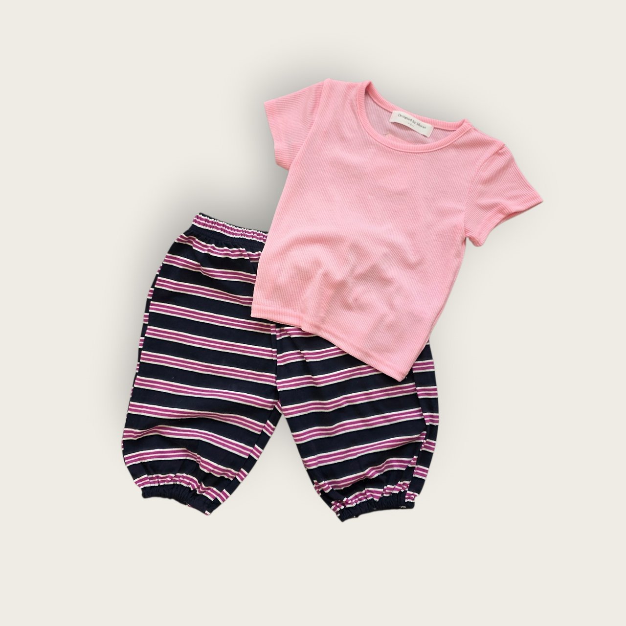 Toddler SS26 Stripe Cropped Jogger Pants (1 - 6y) - 3 Colors - AT NOON STORE