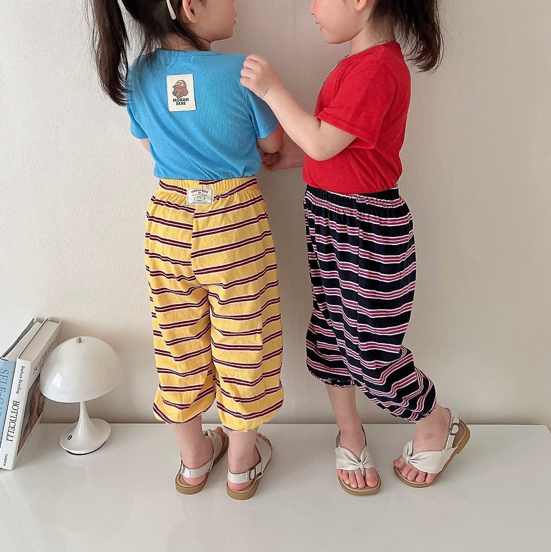 Toddler SS26 Stripe Cropped Jogger Pants (1 - 6y) - 3 Colors - AT NOON STORE