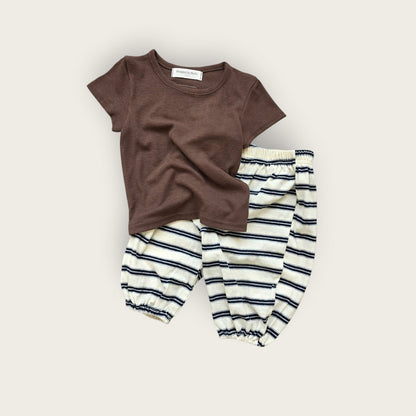 Toddler SS26 Stripe Cropped Jogger Pants (1 - 6y) - 3 Colors - AT NOON STORE