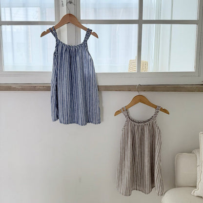 Toddler SS26 Stripe Double Strap Dress (1 - 7y) - 2 Colors - AT NOON STORE