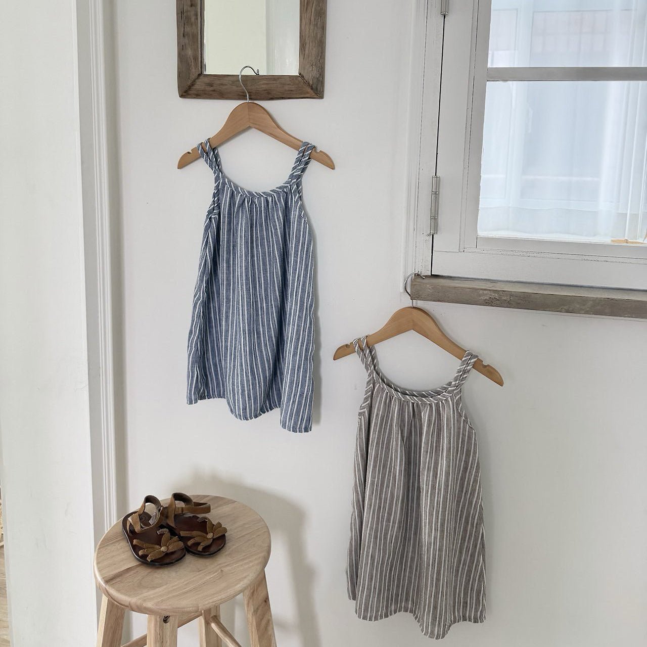 Toddler SS26 Stripe Double Strap Dress (1 - 7y) - 2 Colors - AT NOON STORE