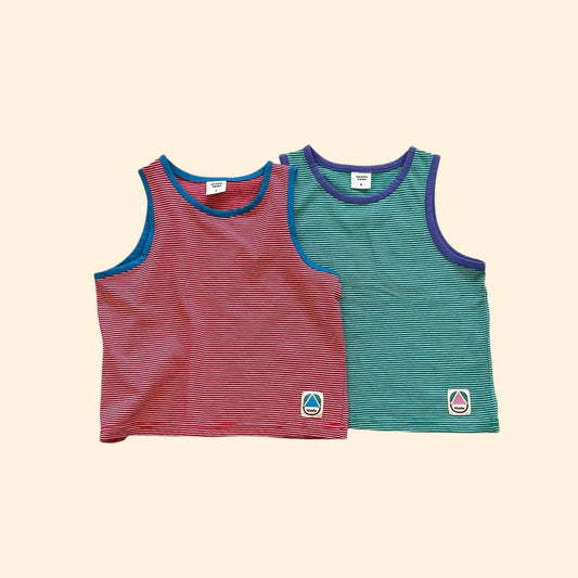 Toddler SS26 Stripe Loose Fit Sleeveless Top (3 - 7y) - 2 Colors - AT NOON STORE