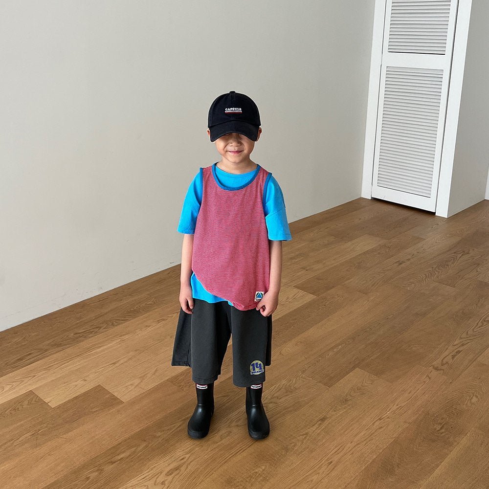 Toddler SS26 Stripe Loose Fit Sleeveless Top (3 - 7y) - 2 Colors - AT NOON STORE