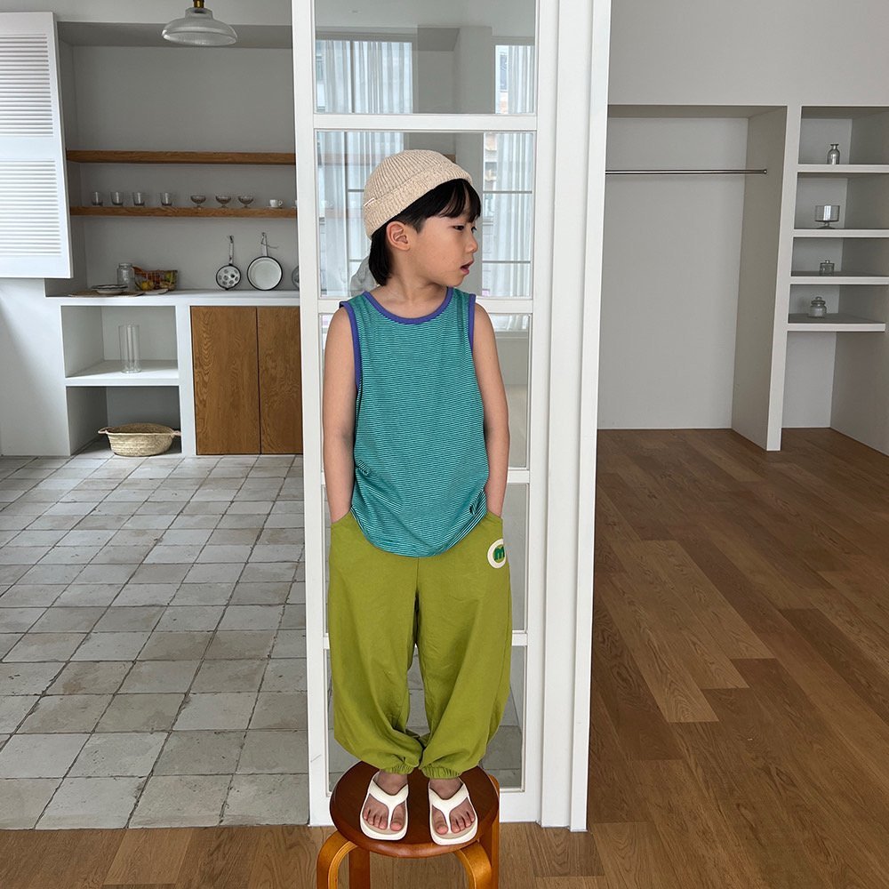 Toddler SS26 Stripe Loose Fit Sleeveless Top (3 - 7y) - 2 Colors - AT NOON STORE
