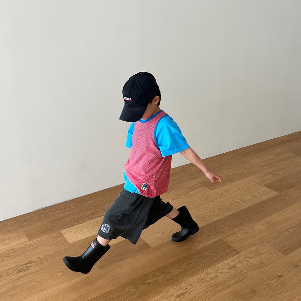 Toddler SS26 Stripe Loose Fit Sleeveless Top (3 - 7y) - 2 Colors - AT NOON STORE