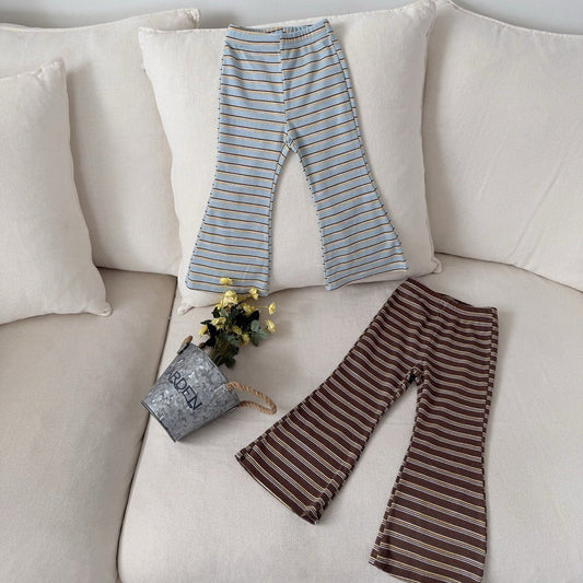 Toddler SS26 Stripe Ribbed Flare Pants (1 - 7y) - 2 Colors - AT NOON STORE