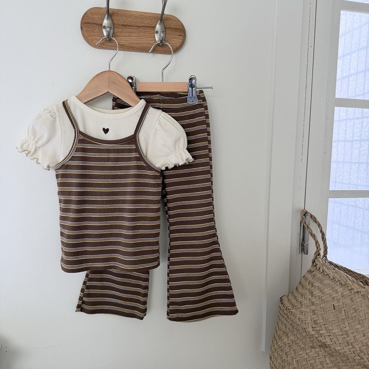Toddler SS26 Stripe Ribbed Flare Pants (1 - 7y) - 2 Colors - AT NOON STORE