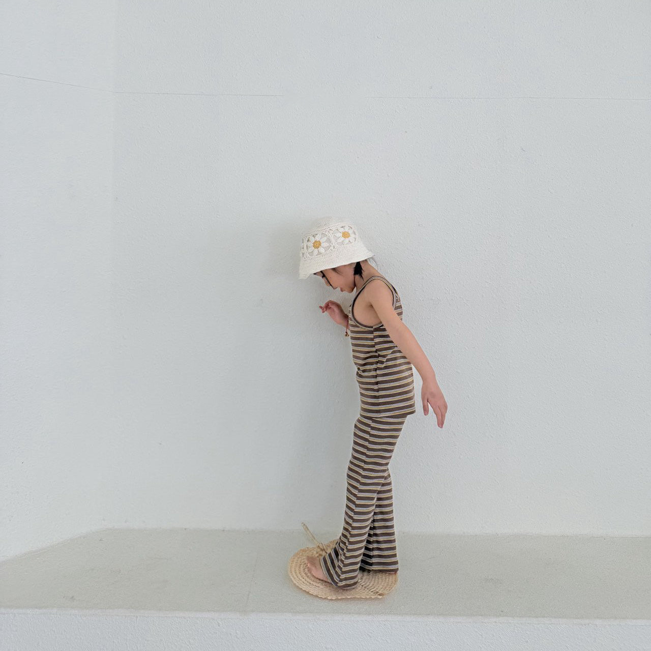 Toddler SS26 Stripe Ribbed Keyhole Back Tank Top (1 - 7y) - 2 Colors - AT NOON STORE