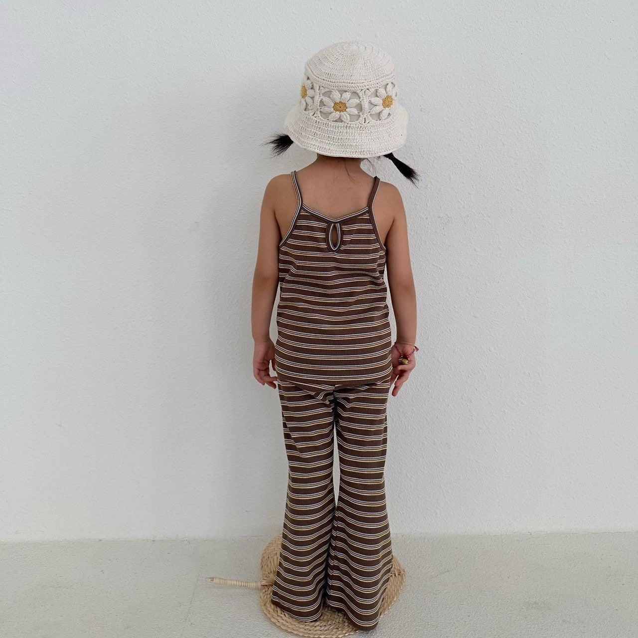 Toddler SS26 Stripe Ribbed Keyhole Back Tank Top (1 - 7y) - 2 Colors - AT NOON STORE