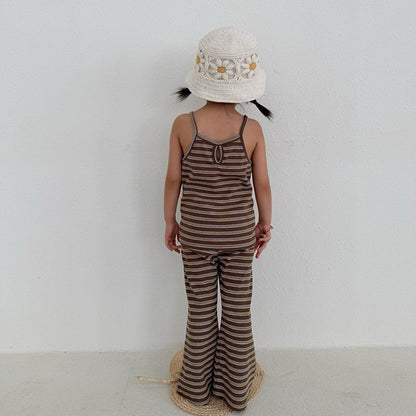 Toddler SS26 Stripe Ribbed Keyhole Back Tank Top (1 - 7y) - 2 Colors - AT NOON STORE