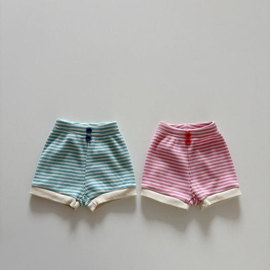 Toddler SS26 Stripe Ribbed Shorts (1 - 6y) - 2 Colors kids outfit