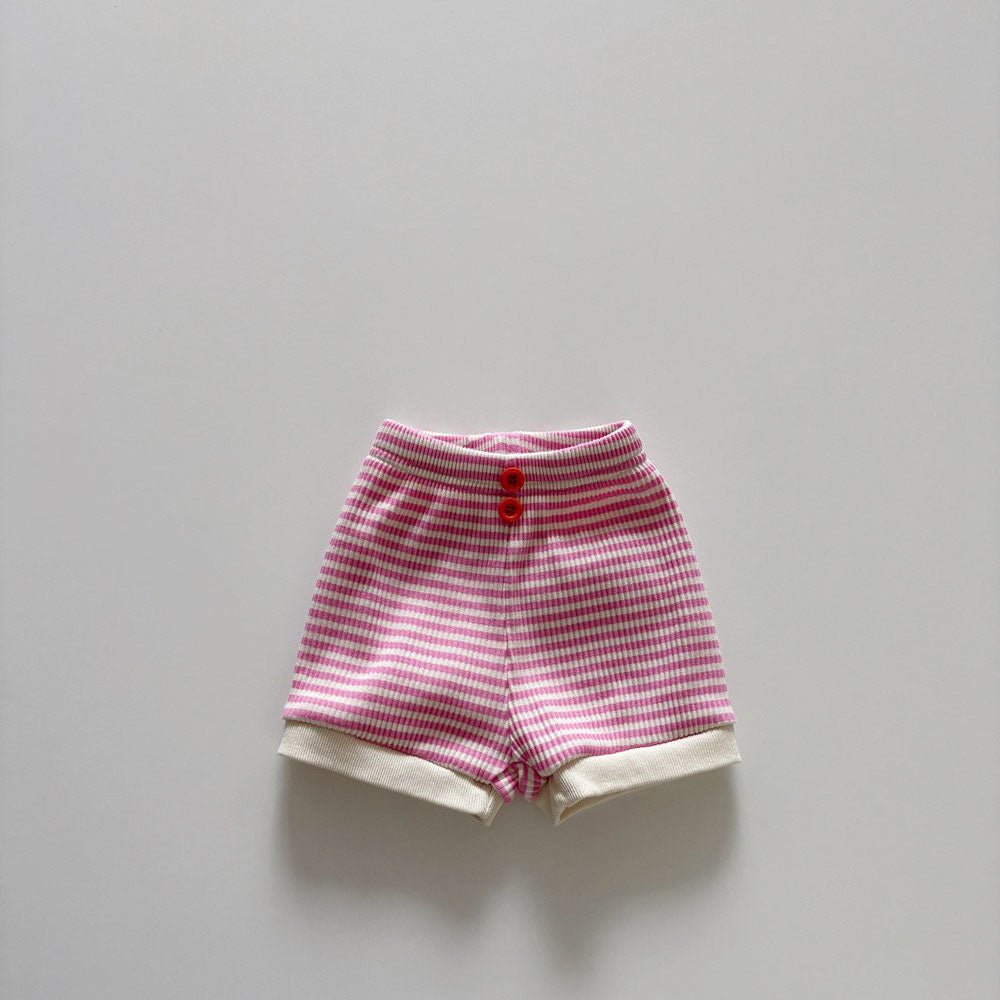 Toddler SS26 Stripe Ribbed Shorts (1 - 6y) - 2 Colors kids outfit