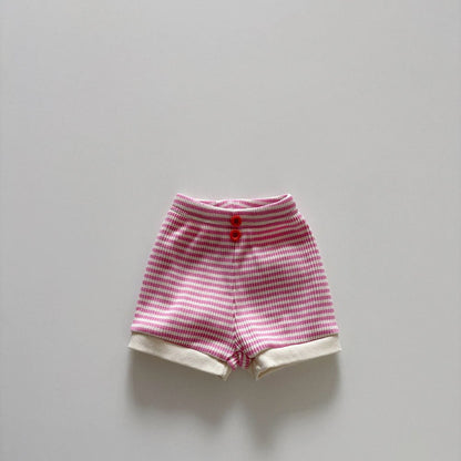 Toddler SS26 Stripe Ribbed Shorts (1 - 6y) - 2 Colors kids outfit