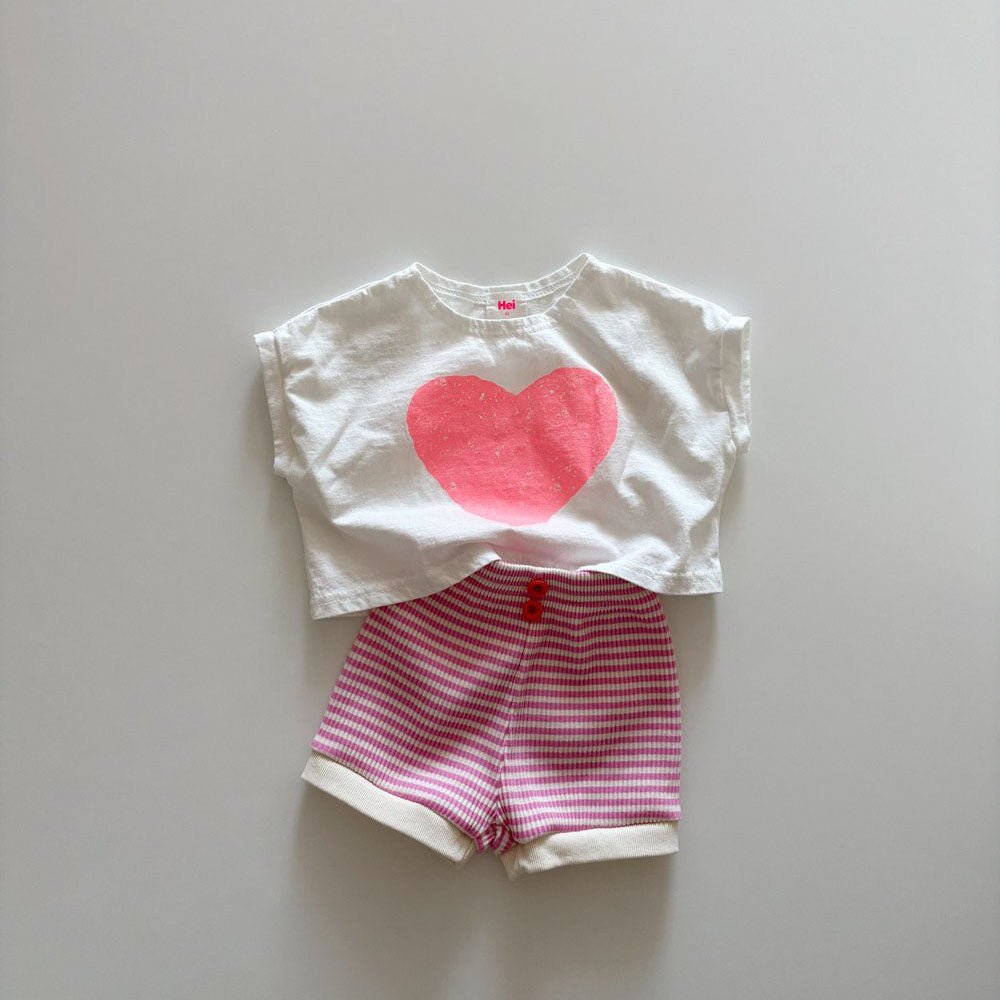 Toddler SS26 Stripe Ribbed Shorts (1 - 6y) - 2 Colors kids outfit
