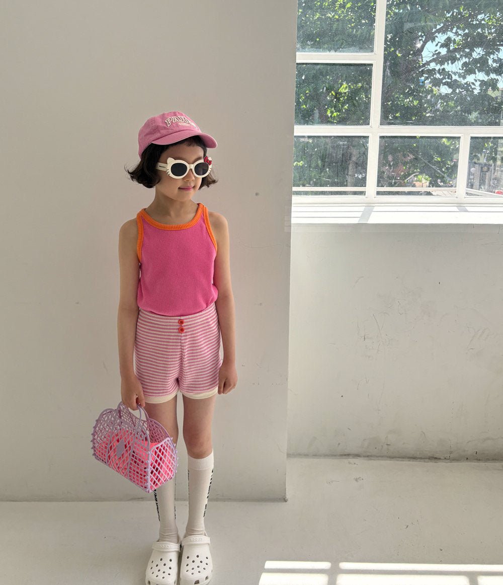 Toddler SS26 Stripe Ribbed Shorts (1 - 6y) - 2 Colors kids outfit