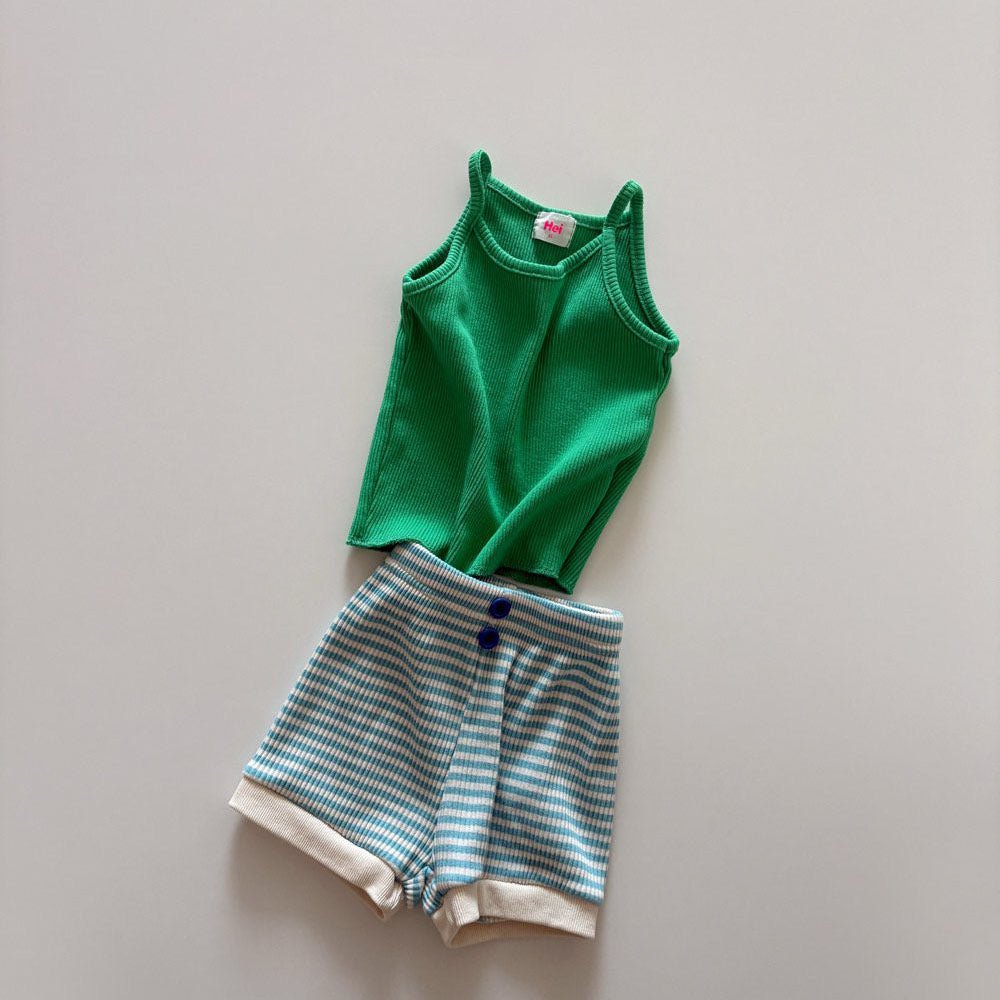 Toddler SS26 Stripe Ribbed Shorts (1 - 6y) - 2 Colors kids outfit