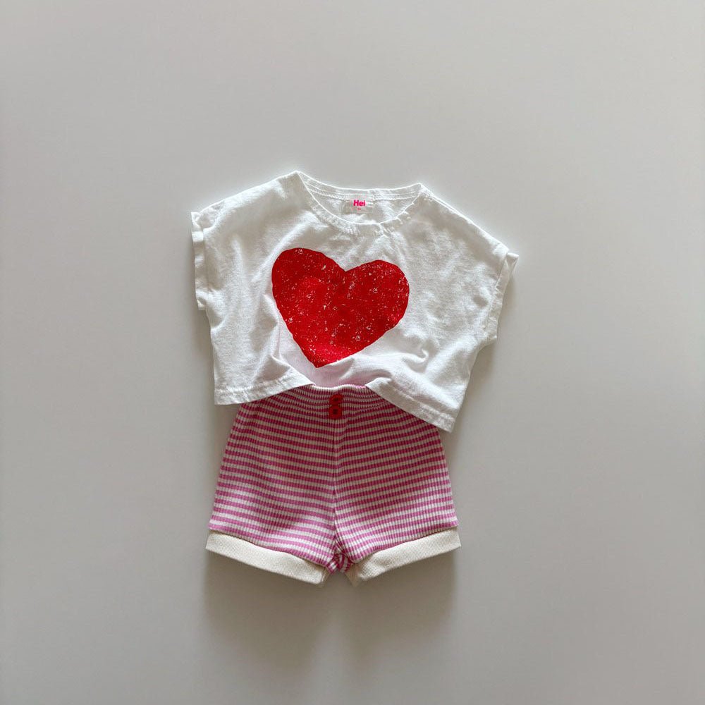 Toddler SS26 Stripe Ribbed Shorts (1 - 6y) - 2 Colors kids outfit