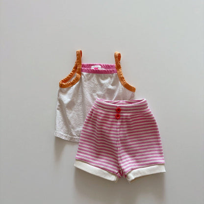 Toddler SS26 Stripe Ribbed Shorts (1 - 6y) - 2 Colors kids outfit