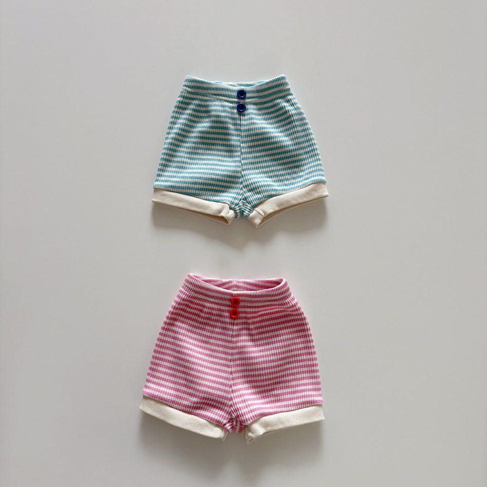 Toddler SS26 Stripe Ribbed Shorts (1 - 6y) - 2 Colors kids outfit