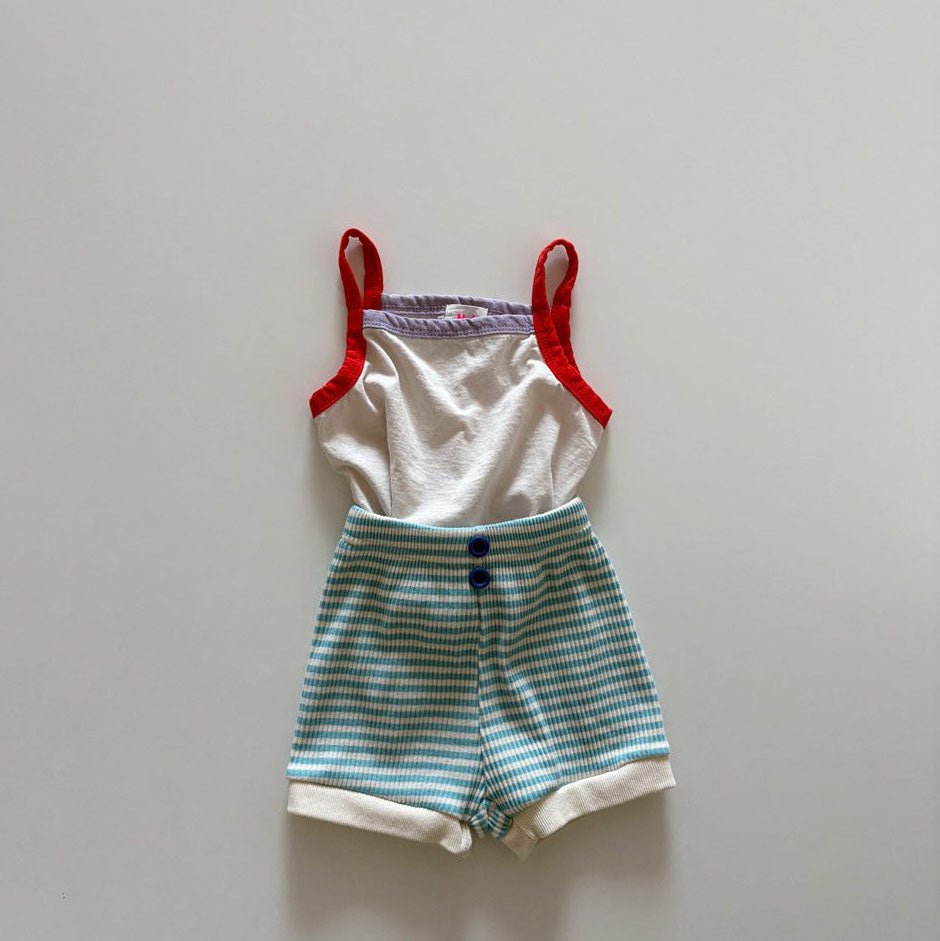 Toddler SS26 Stripe Ribbed Shorts (1 - 6y) - 2 Colors kids outfit