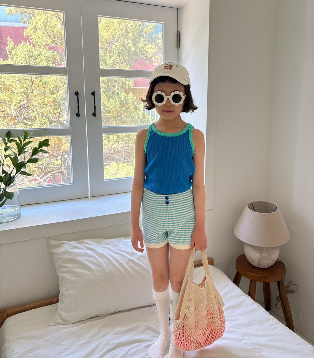 Toddler SS26 Stripe Ribbed Shorts (1 - 6y) - 2 Colors kids outfit