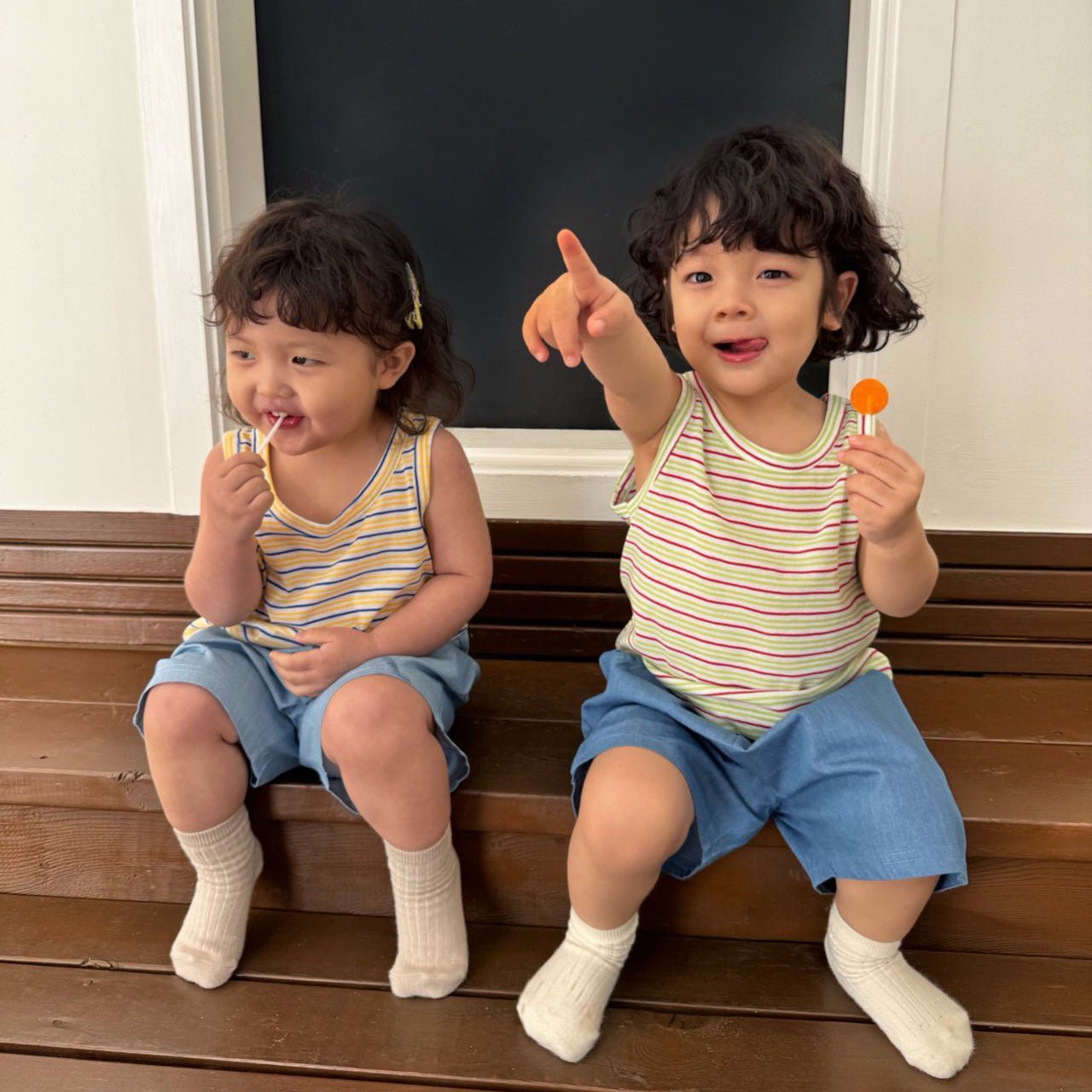 Toddler SS26 Stripe Sleeveless Top (1 - 6y) - 3 Colors - AT NOON STORE