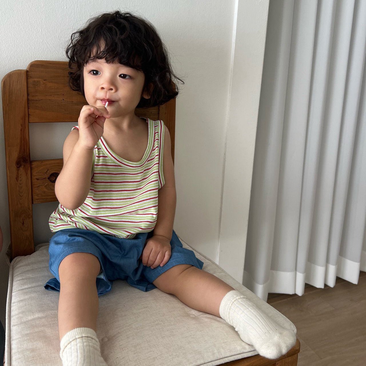 Toddler SS26 Stripe Sleeveless Top (1 - 6y) - 3 Colors - AT NOON STORE