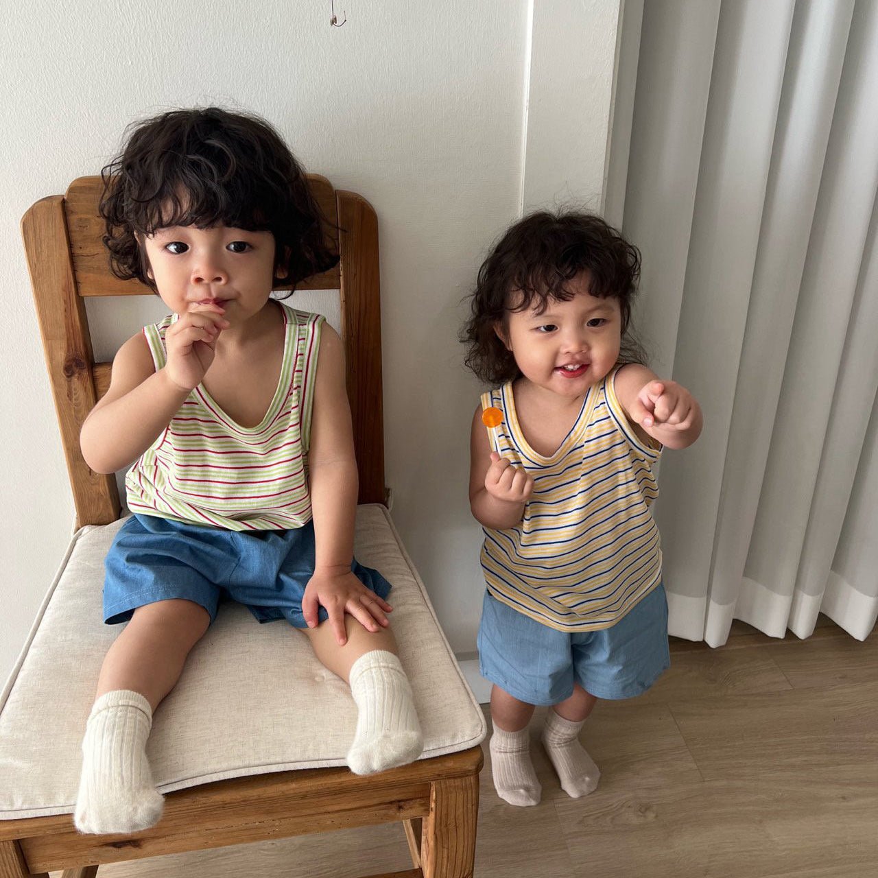 Toddler SS26 Stripe Sleeveless Top (1 - 6y) - 3 Colors - AT NOON STORE