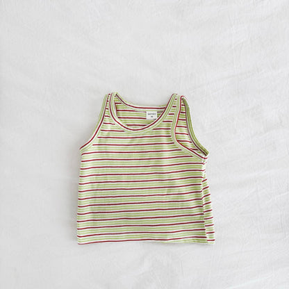 Toddler SS26 Stripe Sleeveless Top (1 - 6y) - 3 Colors - AT NOON STORE