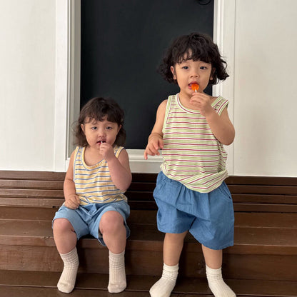Toddler SS26 Stripe Sleeveless Top (1 - 6y) - 3 Colors - AT NOON STORE