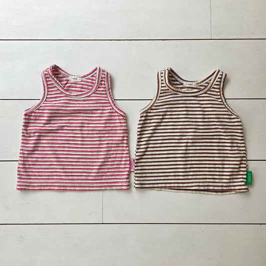 Toddler SS26 Stripe Sleeveless Top (2 - 7y) - 2 Colors - AT NOON STORE