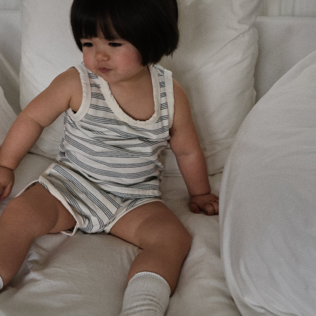 Toddler SS26 Stripe Sleeveless Top and Shorts Sets (6m - 7y) - 2 Colors - AT NOON STORE