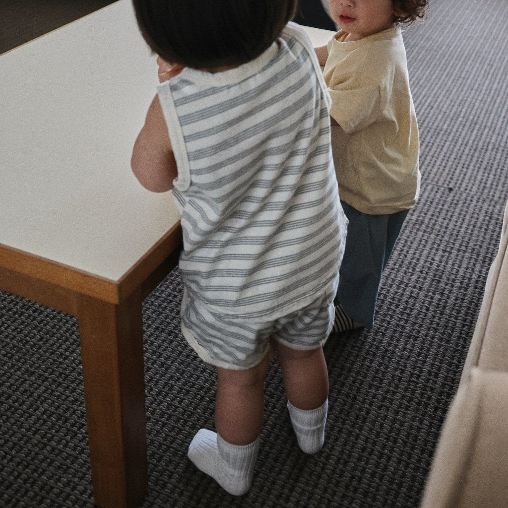 Toddler SS26 Stripe Sleeveless Top and Shorts Sets (6m - 7y) - 2 Colors - AT NOON STORE