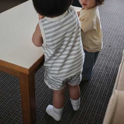 Toddler SS26 Stripe Sleeveless Top and Shorts Sets (6m - 7y) - 2 Colors - AT NOON STORE