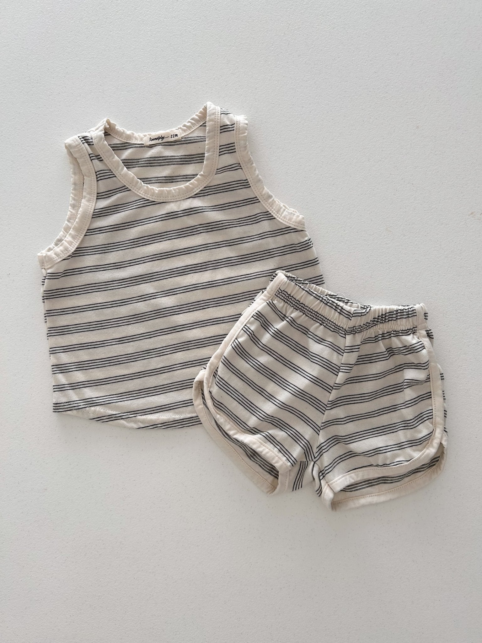 Toddler SS26 Stripe Sleeveless Top and Shorts Sets (6m - 7y) - 2 Colors - AT NOON STORE